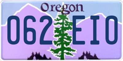 OR license plate 062EIO