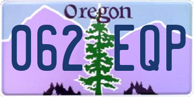 OR license plate 062EQP