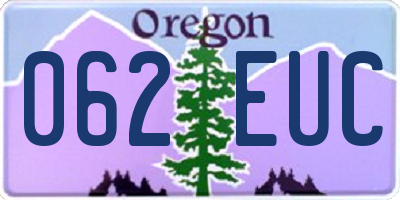 OR license plate 062EUC