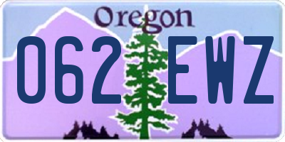 OR license plate 062EWZ