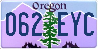 OR license plate 062EYC