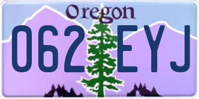 OR license plate 062EYJ