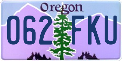 OR license plate 062FKU