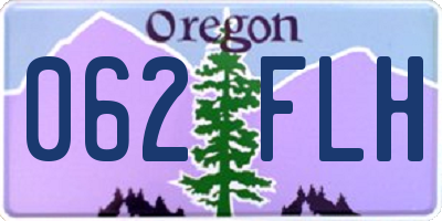 OR license plate 062FLH