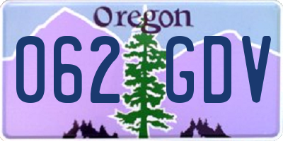 OR license plate 062GDV