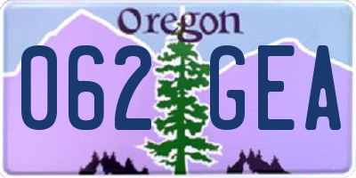 OR license plate 062GEA