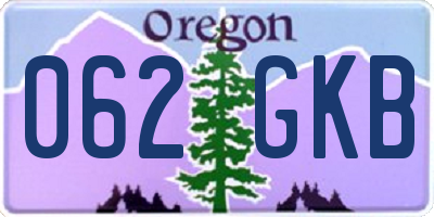 OR license plate 062GKB