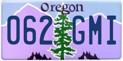 OR license plate 062GMI