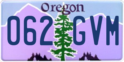 OR license plate 062GVM