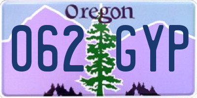 OR license plate 062GYP