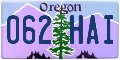 OR license plate 062HAI