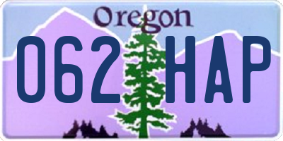 OR license plate 062HAP