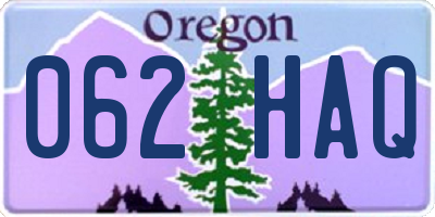 OR license plate 062HAQ