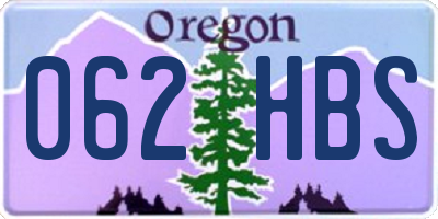 OR license plate 062HBS