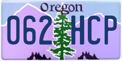 OR license plate 062HCP