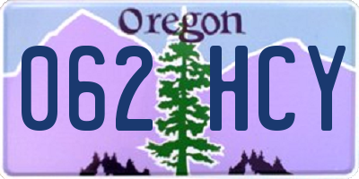 OR license plate 062HCY