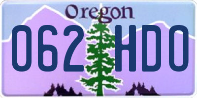 OR license plate 062HDO