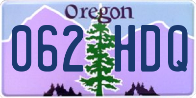 OR license plate 062HDQ