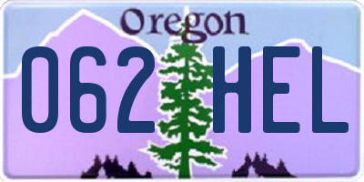 OR license plate 062HEL