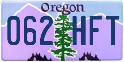 OR license plate 062HFT