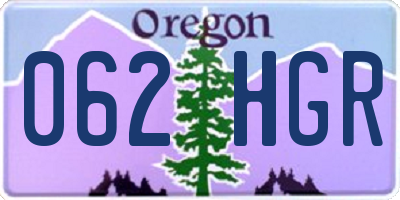 OR license plate 062HGR