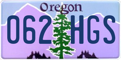 OR license plate 062HGS