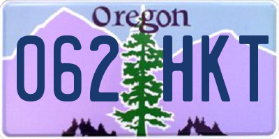OR license plate 062HKT