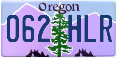 OR license plate 062HLR