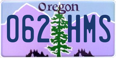 OR license plate 062HMS