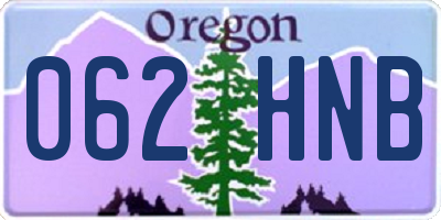 OR license plate 062HNB