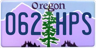OR license plate 062HPS