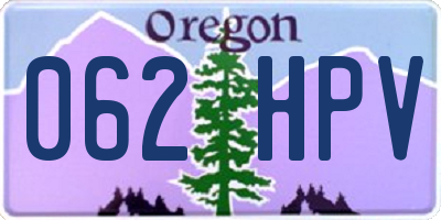 OR license plate 062HPV