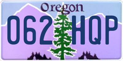 OR license plate 062HQP