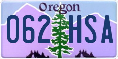 OR license plate 062HSA