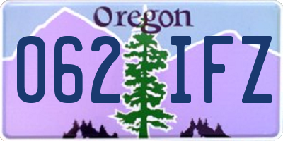 OR license plate 062IFZ