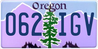 OR license plate 062IGV