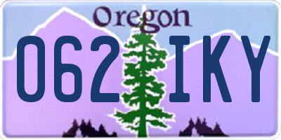 OR license plate 062IKY