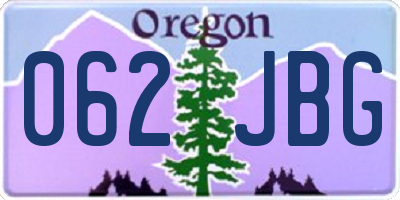 OR license plate 062JBG