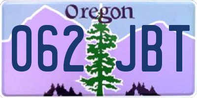 OR license plate 062JBT