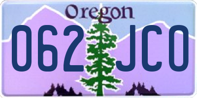 OR license plate 062JCO