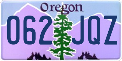 OR license plate 062JQZ