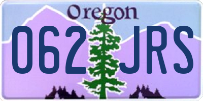 OR license plate 062JRS