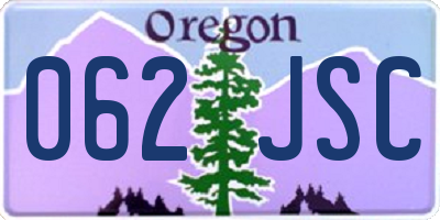 OR license plate 062JSC
