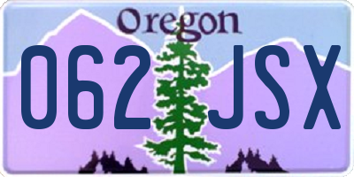 OR license plate 062JSX