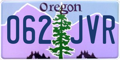 OR license plate 062JVR