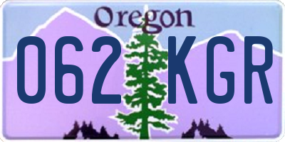 OR license plate 062KGR