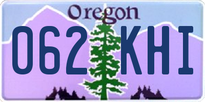 OR license plate 062KHI