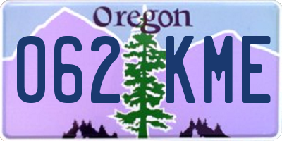 OR license plate 062KME