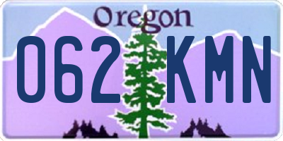OR license plate 062KMN