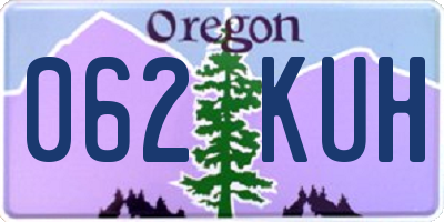 OR license plate 062KUH
